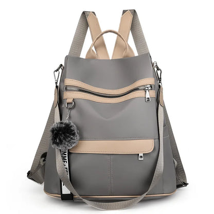 Anti-Theft Backpack for Women Waterproof Oxford School Travel Bag