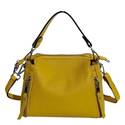 Genuine Leather Handbag Women's Cowhide Shoulder & Crossbody Bag