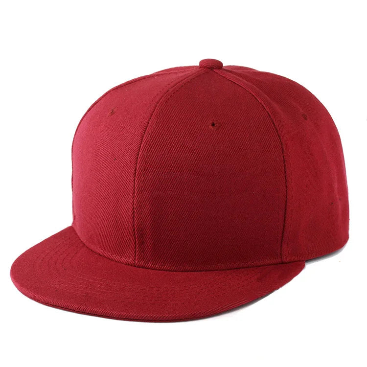 Snapback Hip Hop Cap – Flat Brim Baseball Hat for Men & Women