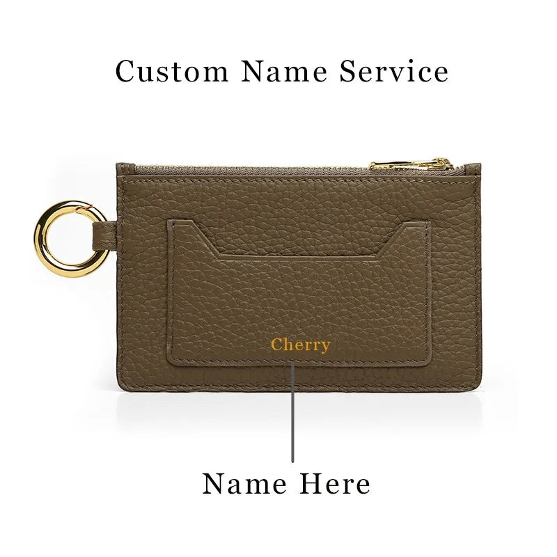 Leather ID Card Holder with Lanyard, Slim Badge Holder Wallet
