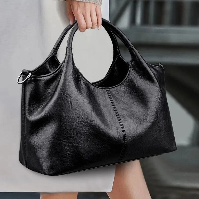 PU Leather Tote Bag for Women – Large Capacity Shoulder & Crossbody Handbag