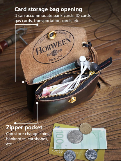 Handmade Genuine Leather Coin Purse & Card Holder Wallet