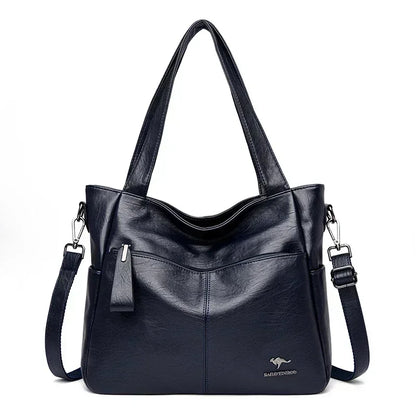 Leather Tote Shoulder Bag for Women – Large Crossbody Handbag