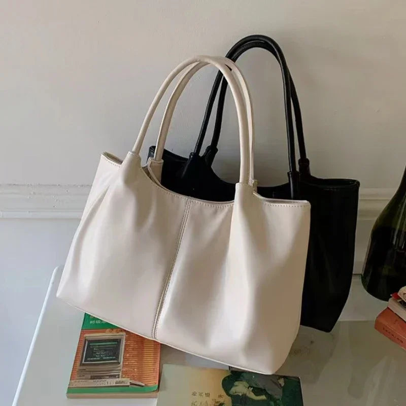Large Capacity PU Leather Shoulder Tote Bag for Women