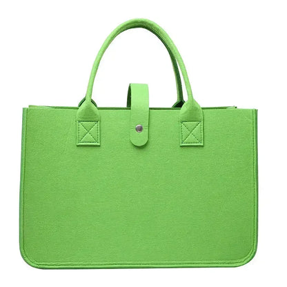 Large Capacity Felt Tote Bag for Women – Designer Woven Handbag