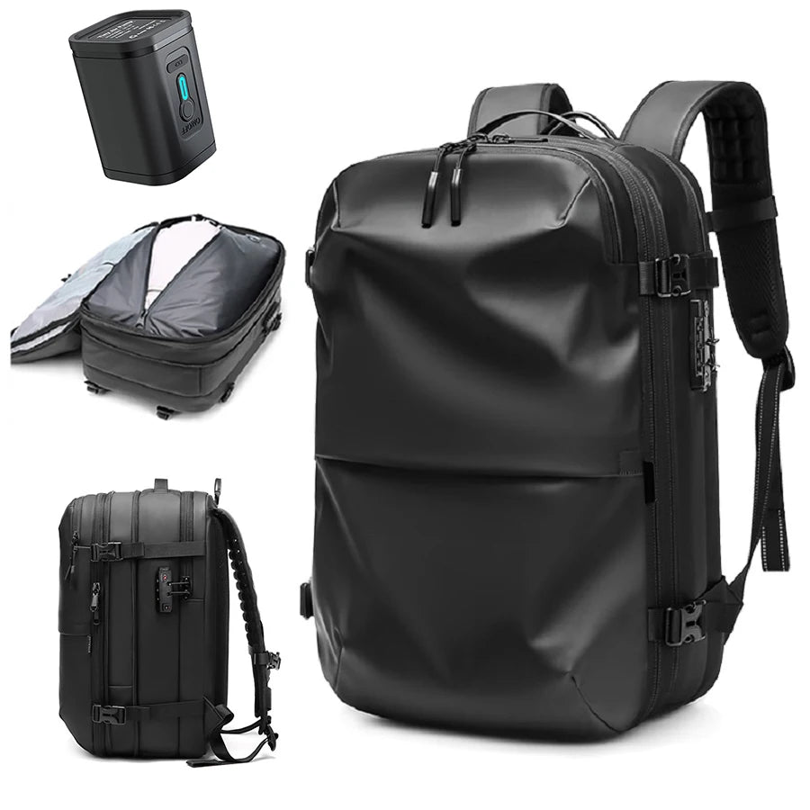Vacuum Compression Travel Backpack – 17" Laptop, Large Capacity, Business
