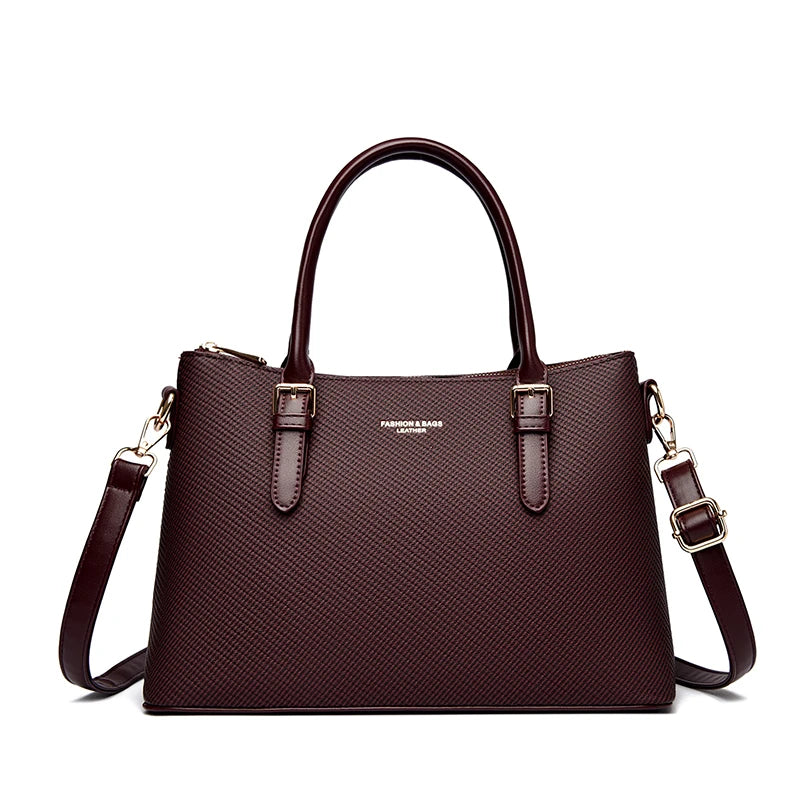 Women's PU Leather Handbag – Large Capacity Shoulder & Crossbody Bag