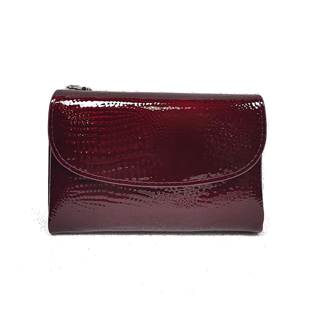 Crocodile Pattern Genuine Leather Women's Short Wallet