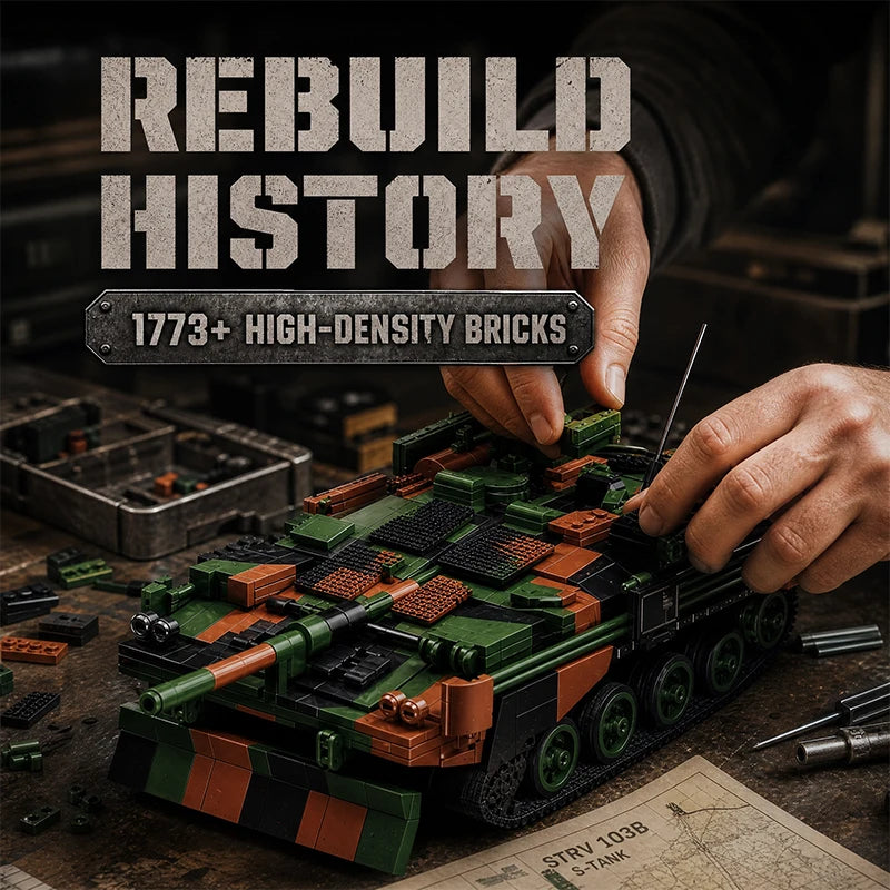 STRV 103B Main Battle Tank Building Blocks Set – 1773 Pcs