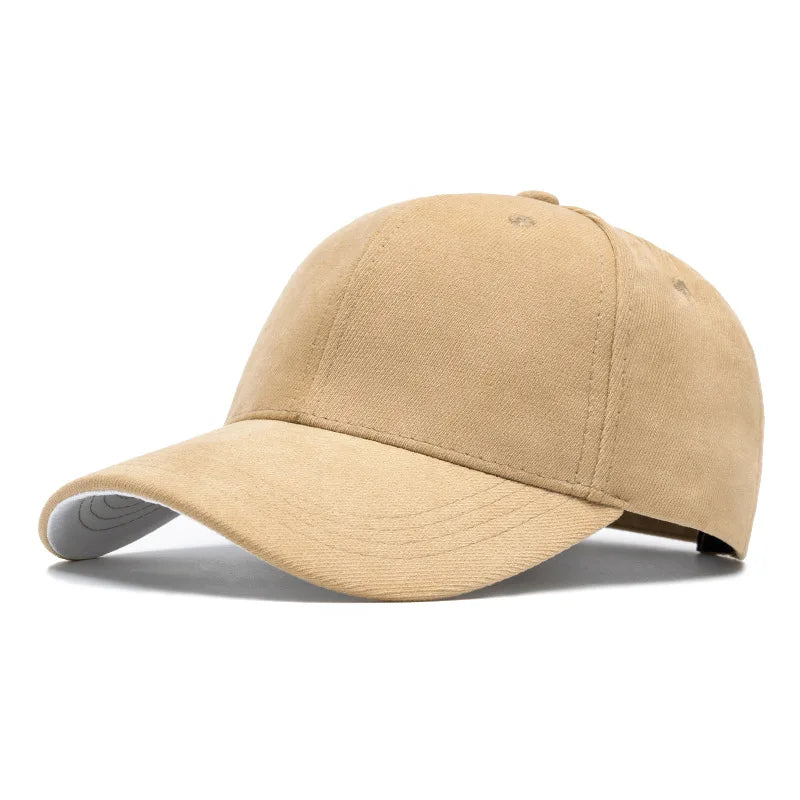 Suede Baseball Cap – Retro Snapback Hat for Men & Women