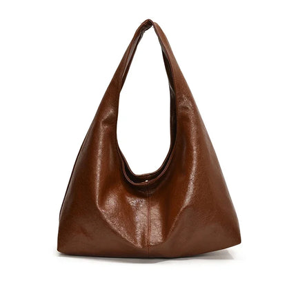 Large PU Leather Hobo Shoulder Bag – Y2K Women's Handbag
