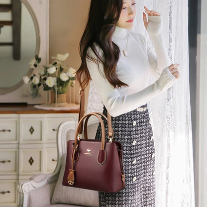 Leather Luxury Tote Bag Women Large Capacity Crossbody