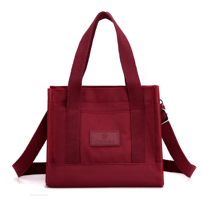 Simple Fashion Shoulder Bags For Women 2022 New Handbags Waterproof Nylon Canvas Tote Bag With Pockets Crossbody Lunch Bag Bolso