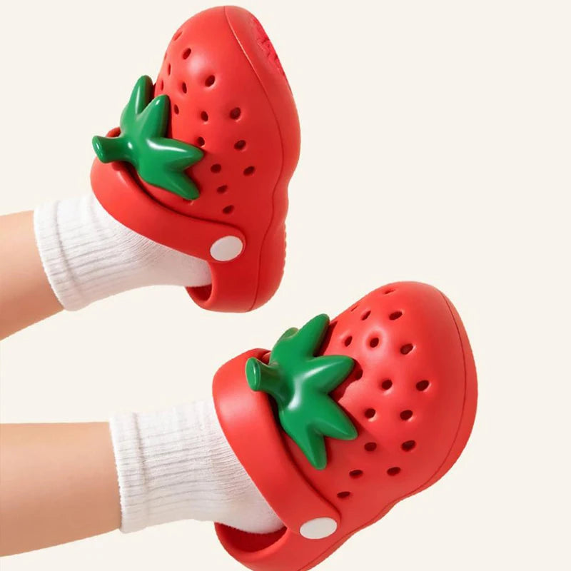 Strawberry EVA Slippers – Cute Non-Slip Beach Sandals