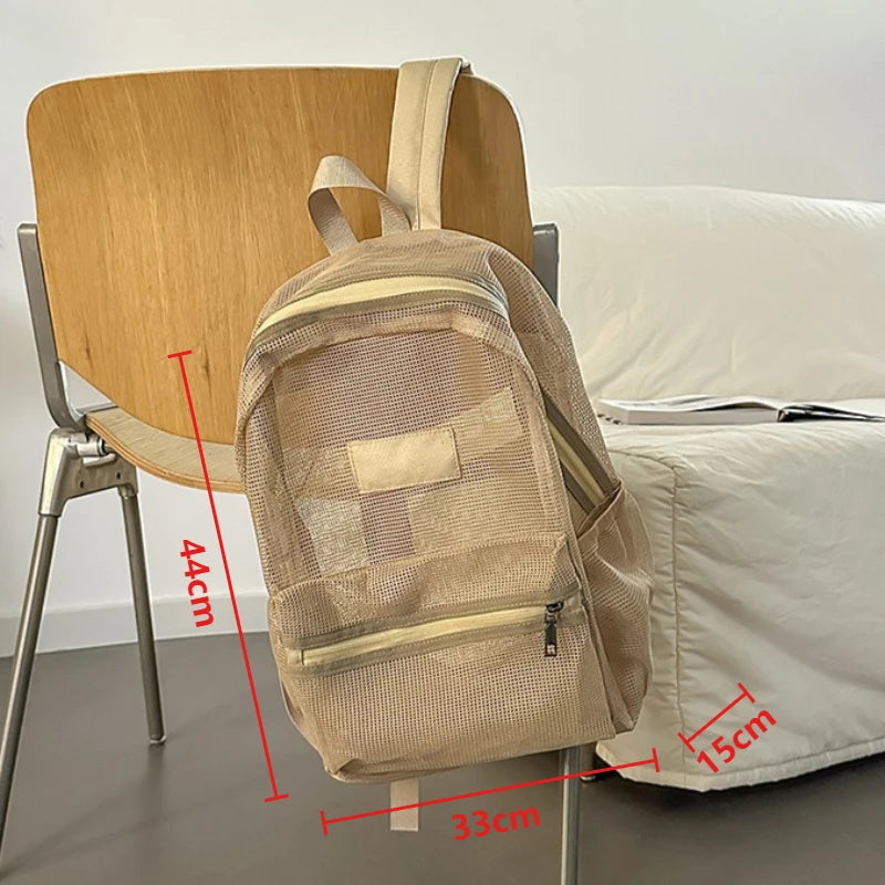 Mesh Backpack – Lightweight Foldable School & Gym Bag