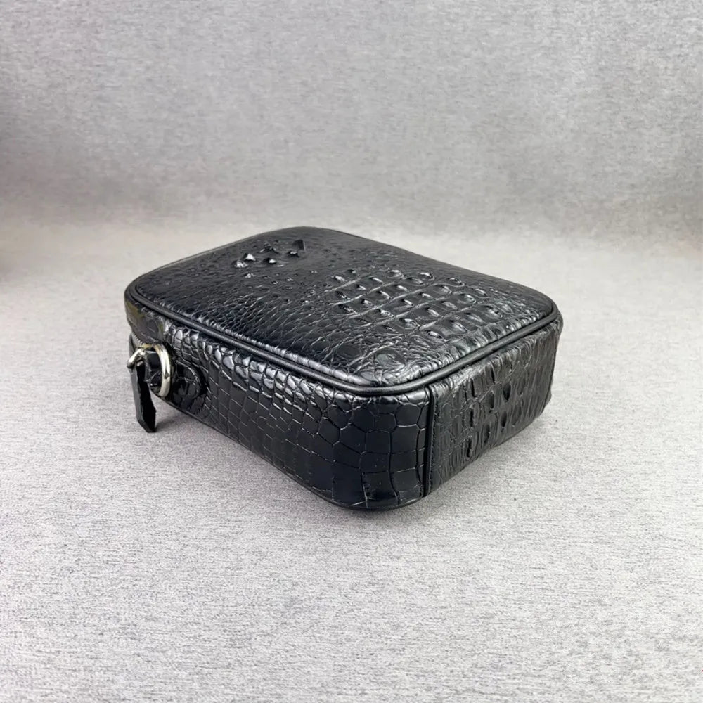 Genuine Crocodile Leather Crossbody Bag for Men