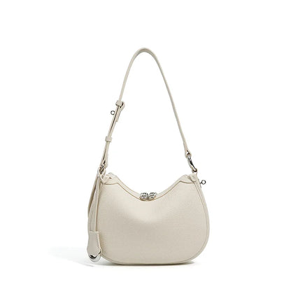 Genuine Leather Underarm Bag – Vintage Hobo Handbag for Women
