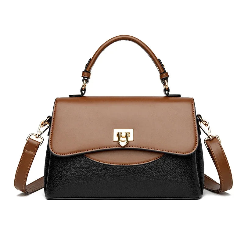 Women's Leather Crossbody Bag – Large Capacity Shoulder Handbag