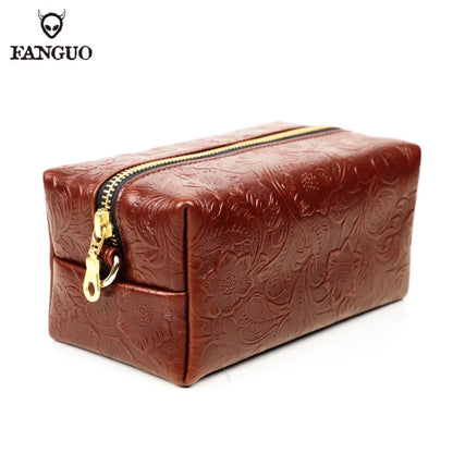Leather Crossbody Phone Bag for Women – Dual-Use Zipper Purse