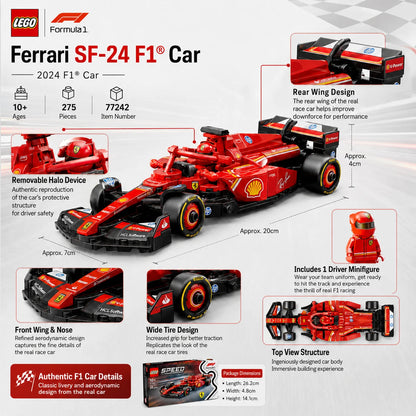 LEGO Speed Champions Ferrari SF-24 F1 Car Building Set 77242