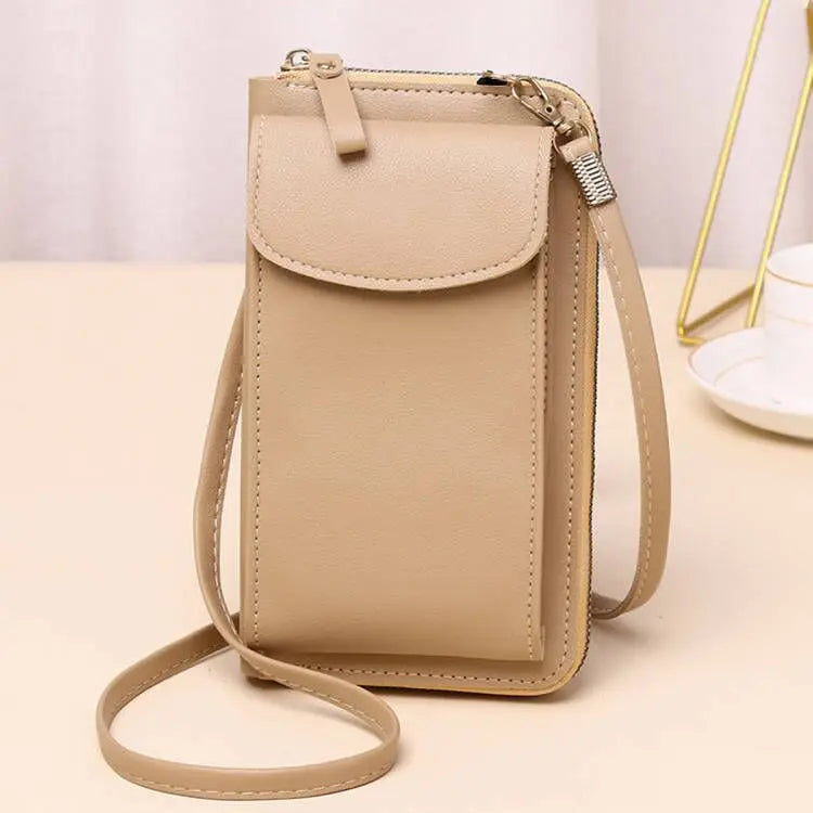 Women's PU Leather Phone Crossbody Bag & Wallet