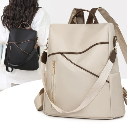 Anti-Theft Women's Nylon Backpack – Large Capacity Travel Shoulder Bag