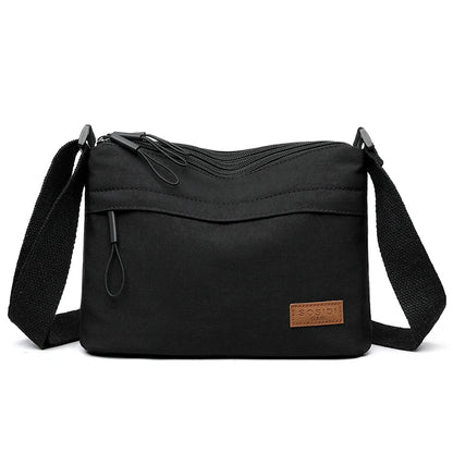 Women's Large Capacity Nylon Crossbody Bag – 3 Pockets