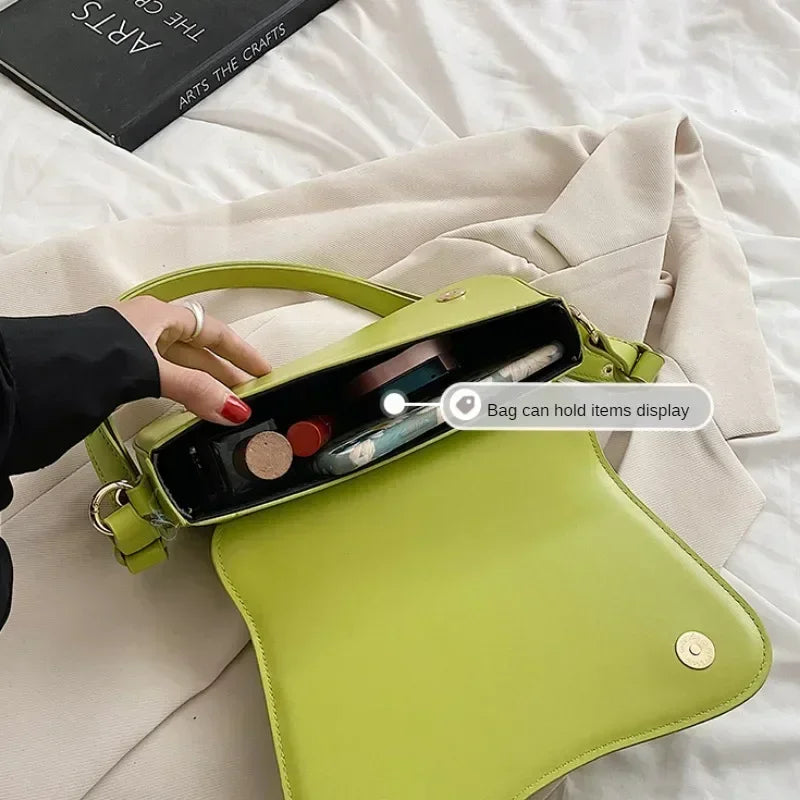 PU Leather Flap Crossbody Bag Women Luxury Shoulder Purse