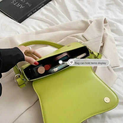 PU Leather Flap Crossbody Bag Women Luxury Shoulder Purse