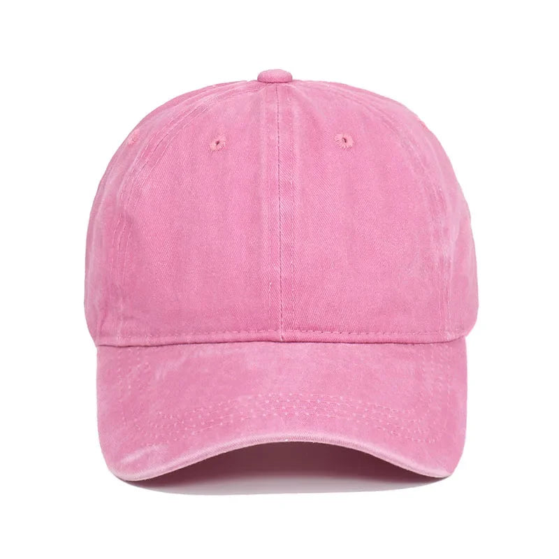 Vintage Washed Baseball Cap – Embroidered Unisex Cotton Hat