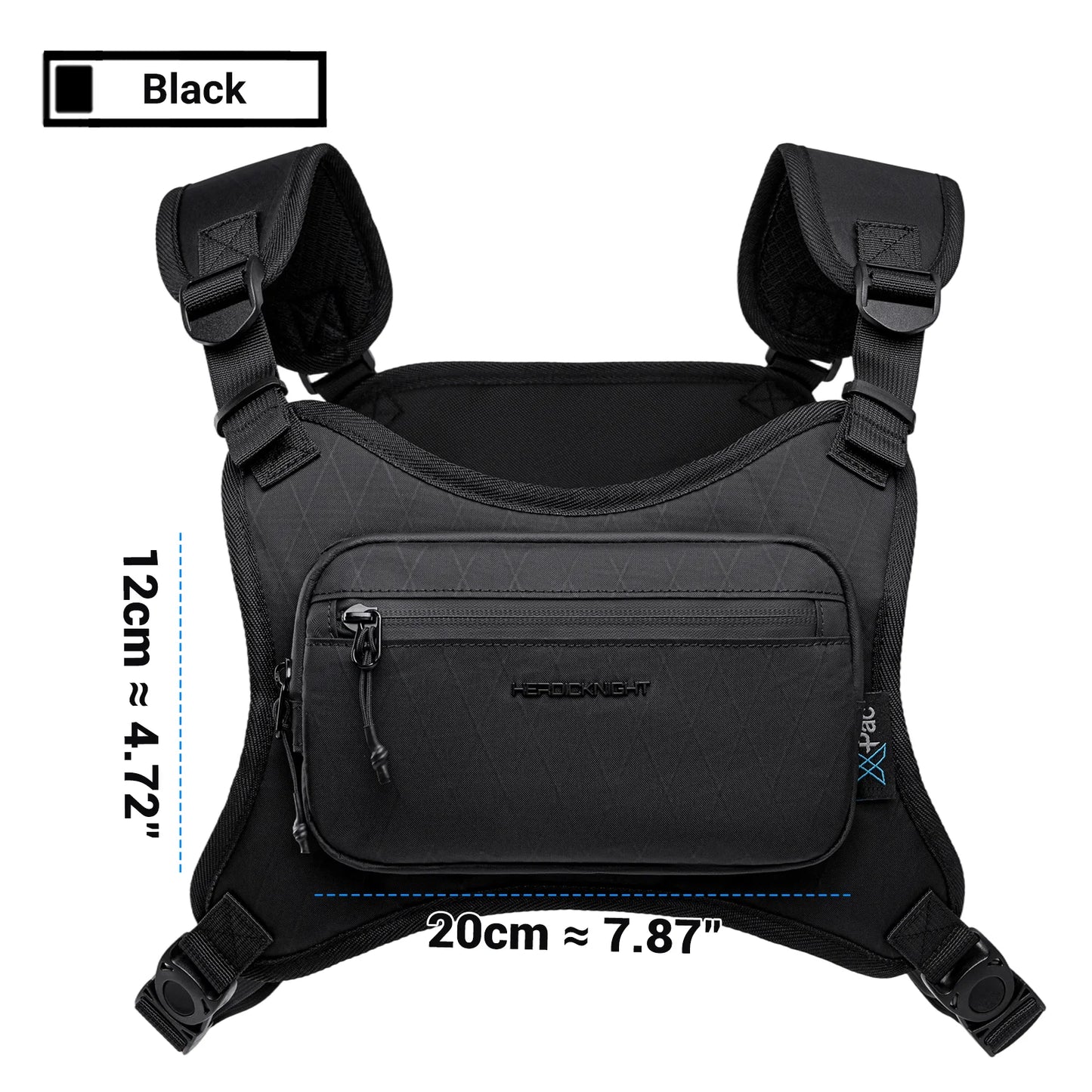 Men's Sports Chest Bag – Water-Resistant Lightweight with Reflective Strips