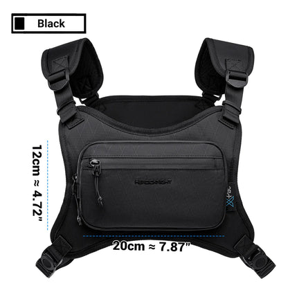 Men's Sports Chest Bag – Water-Resistant Lightweight with Reflective Strips