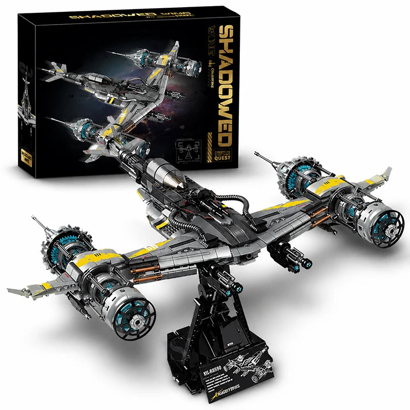Star Fighter Spaceship Building Blocks Set – 1127pcs Sci-Fi MOC Display Model
