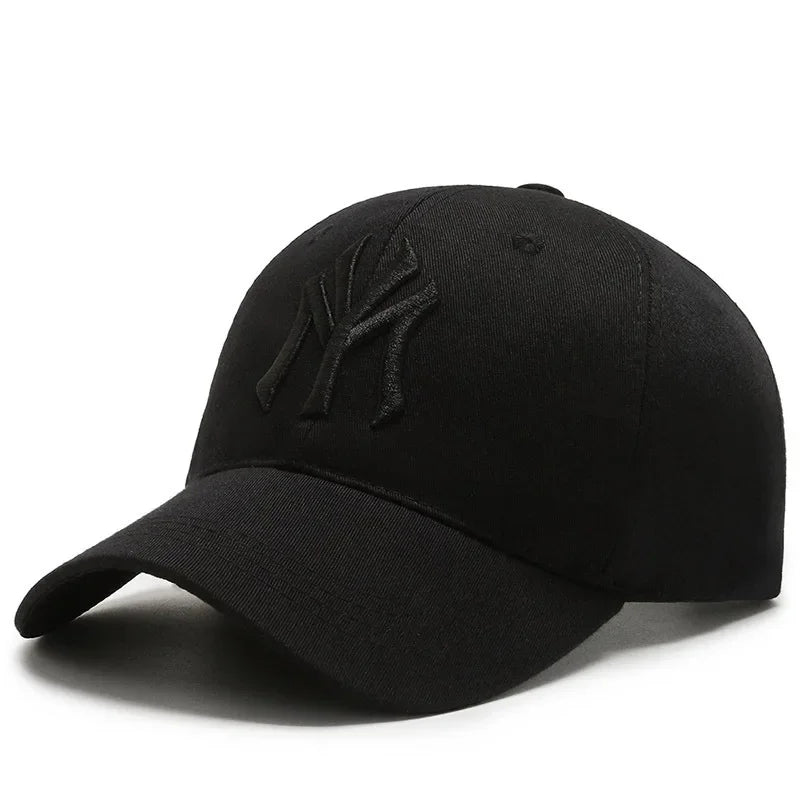 Korean 3D Embroidered Letter Baseball Cap – Hard Top Structured Hat