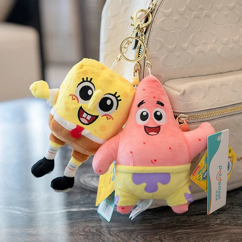 SpongeBob Plush Keychain – Kawaii Cartoon Bag Charm