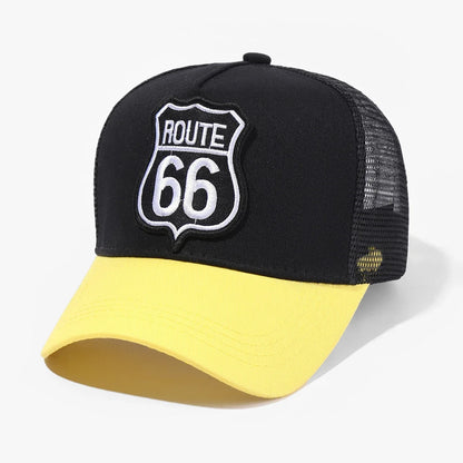 Route 66 Mesh Trucker Cap – Breathable Adjustable Baseball Hat