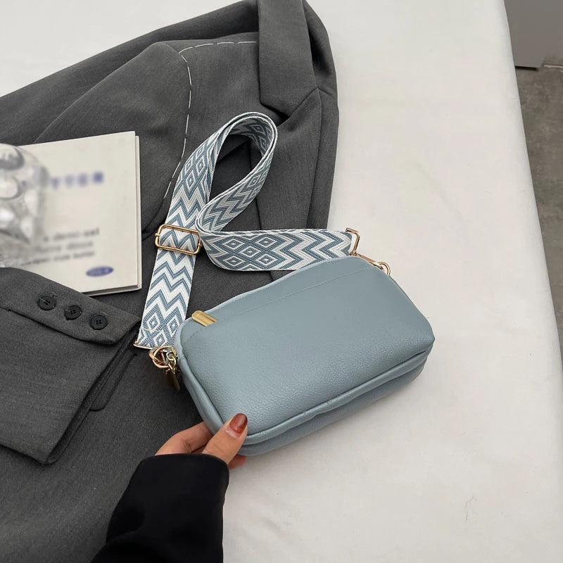 Vegan Leather Crossbody Bag for Women – Minimalist PU Shoulder Bag