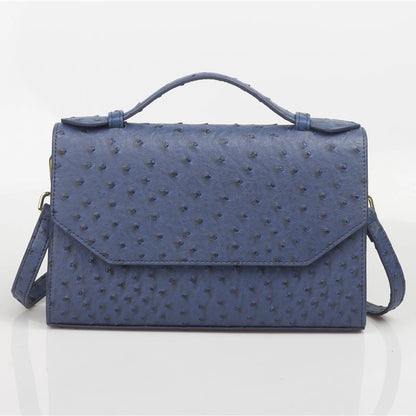 Brand Design Ostrich Leather Women Handbags Large Capacity Shoulder Bag Commuting Ladies Travel