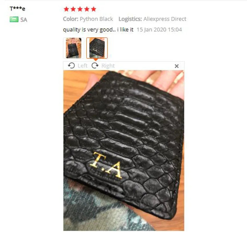 Embossed Snake Pattern Leather Lanyard ID Card Holder