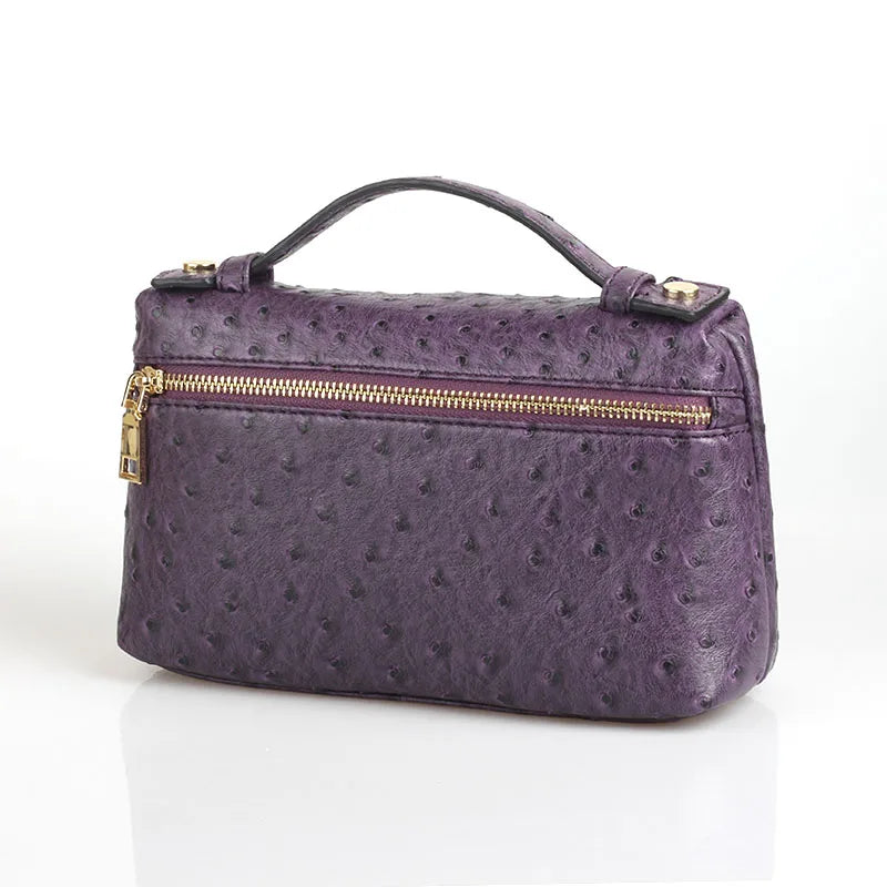 Exotic Embossed Leather Makeup Clutch Bag – Luxury Women's Handbag