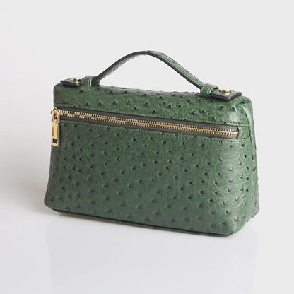 Exotic Embossed Leather Makeup Clutch Bag – Luxury Women's Handbag